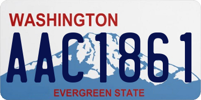 WA license plate AAC1861