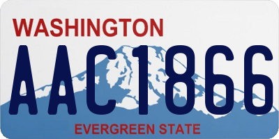 WA license plate AAC1866