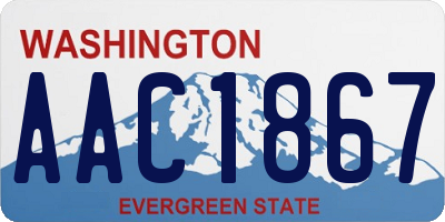 WA license plate AAC1867