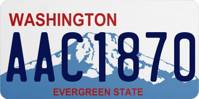 WA license plate AAC1870