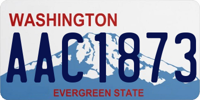 WA license plate AAC1873