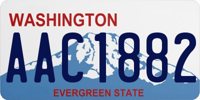 WA license plate AAC1882