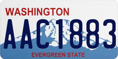 WA license plate AAC1883
