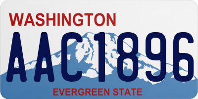 WA license plate AAC1896
