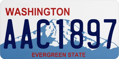 WA license plate AAC1897