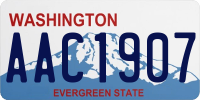 WA license plate AAC1907