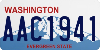 WA license plate AAC1941