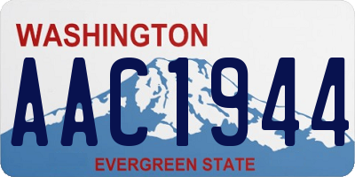 WA license plate AAC1944
