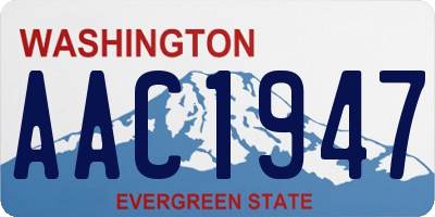 WA license plate AAC1947