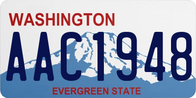 WA license plate AAC1948