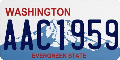 WA license plate AAC1959
