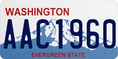WA license plate AAC1960