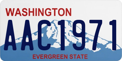 WA license plate AAC1971