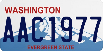 WA license plate AAC1977