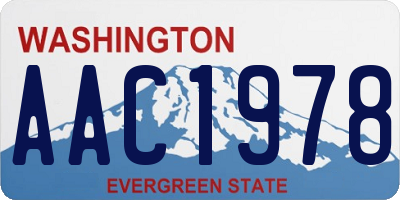 WA license plate AAC1978