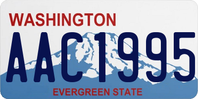 WA license plate AAC1995
