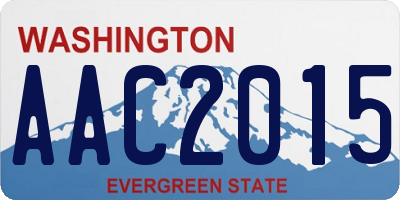 WA license plate AAC2015