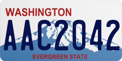 WA license plate AAC2042