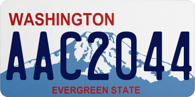 WA license plate AAC2044