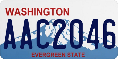 WA license plate AAC2046