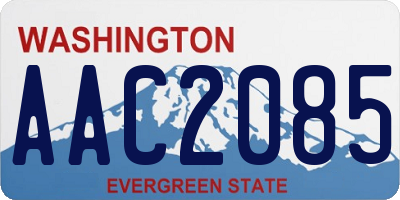 WA license plate AAC2085
