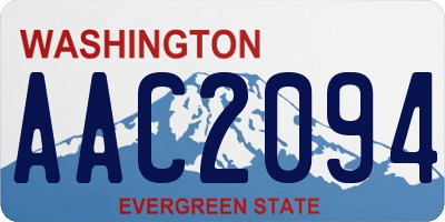 WA license plate AAC2094