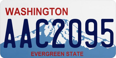 WA license plate AAC2095