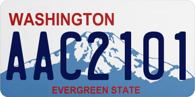 WA license plate AAC2101