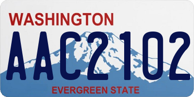 WA license plate AAC2102