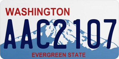 WA license plate AAC2107