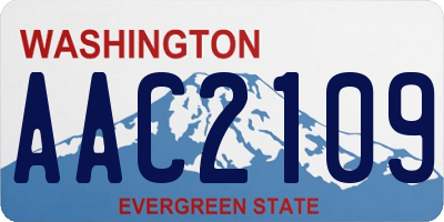 WA license plate AAC2109