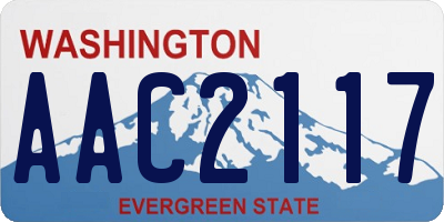 WA license plate AAC2117
