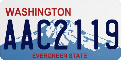 WA license plate AAC2119