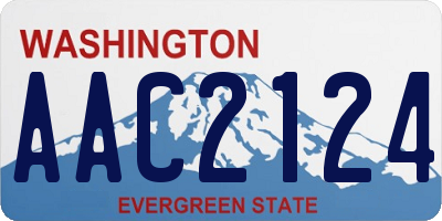 WA license plate AAC2124