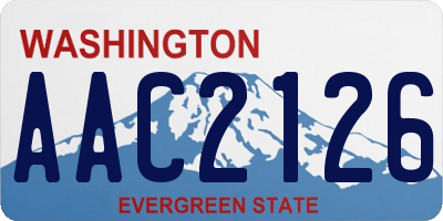 WA license plate AAC2126
