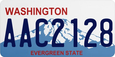 WA license plate AAC2128