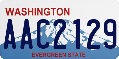 WA license plate AAC2129