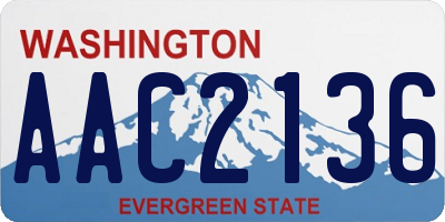 WA license plate AAC2136
