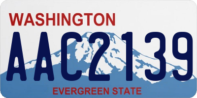 WA license plate AAC2139