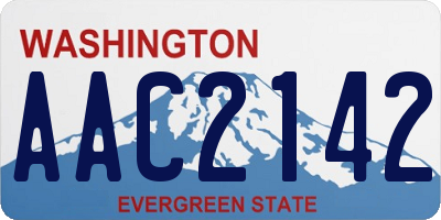 WA license plate AAC2142