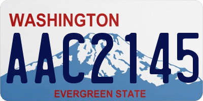 WA license plate AAC2145