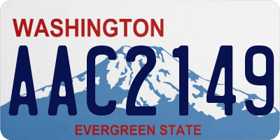 WA license plate AAC2149