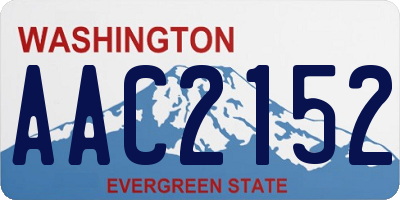 WA license plate AAC2152