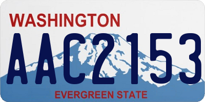 WA license plate AAC2153