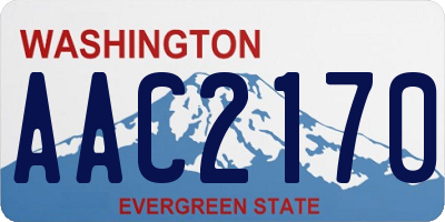 WA license plate AAC2170