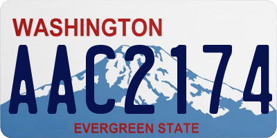 WA license plate AAC2174