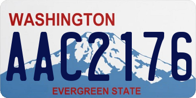 WA license plate AAC2176