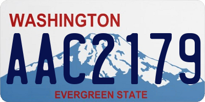 WA license plate AAC2179