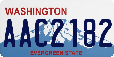 WA license plate AAC2182