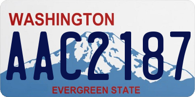 WA license plate AAC2187